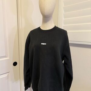 Obey Women's Classic Black Crew Neck Sweater